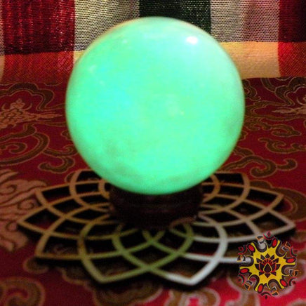 Boules de pierre sacrée Chinoise fluorescente Ye Ming Zhu - Vertes ou bleues. La Magie du Bouddha.