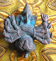 Amulette ancienne de Ganesh à 10 bras. La Magie du Bouddha.