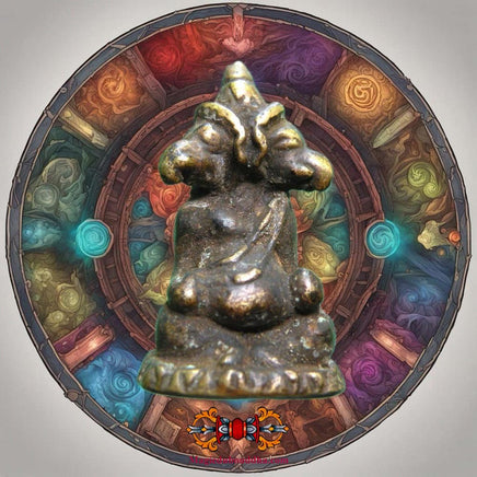 Rare amulette ancienne Cambodgienne de Ganesh à deux têtes. La Magie du Bouddha.