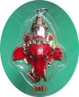 Amulette masque de Ganesh rouge - Vénérable Phra Ajarn Song. La Magie du Bouddha.