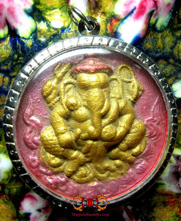 Grande amulette de Ganesh et Lersi - Vénérable Lersi Amnat. La Magie du Bouddha.
