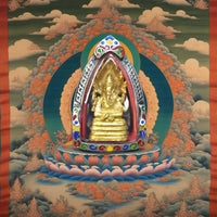 Amulette dorée de Phra Pikanet sous le roi des Nâgas – Vénérable Lersi Po Kassem La Magie du Bouddha.