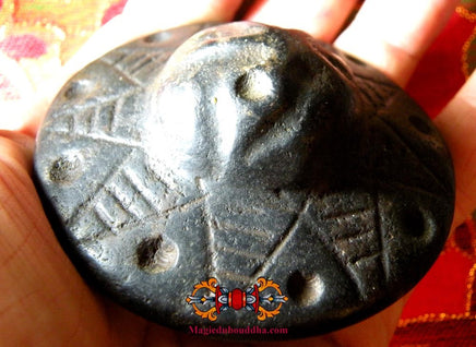 Grand talisman Thogchag Sino-Tibétain Vimana en pierre magnétique. La Magie du Bouddha.