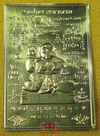 Cartes sacrées Yant de la déesse Thaï de fortune Mae Nang Kwak. La Magie du Bouddha.