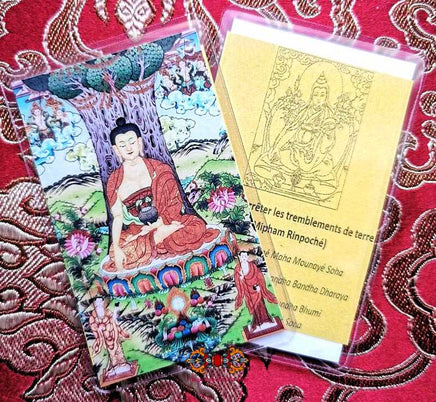 Carte photo mantra pour arrêter les tremblements de terre - Très Vénérable Chatral Rinpoché. La Magie du Bouddha.