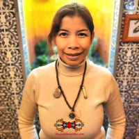Chapelet Thaï avec trois amulettes : Look Sakot, Takut et LP Tanjai - Très Vénérable LP Suwang. La Magie du Bouddha.