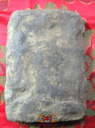 Tablette votive Bouddhiste ancienne - Bouddha et disciples. La Magie du Bouddha.