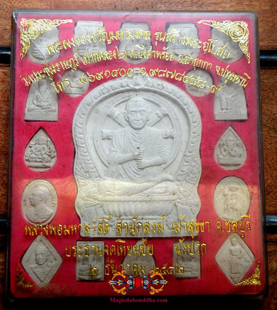 Collection de 19 amulettes Thaï - Vénérable LP Mahasawat. La Magie du Bouddha.