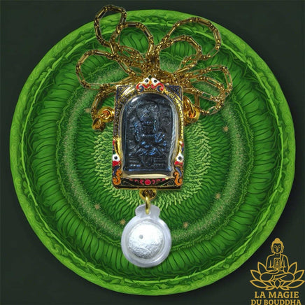 Collier Phra Phrom Alchimique et bille Look Aum Phong Jakapat - Wat Sakai. La Magie du Bouddha.