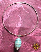 Collier Shiva Lingam en amazonite. La Magie du Bouddha.