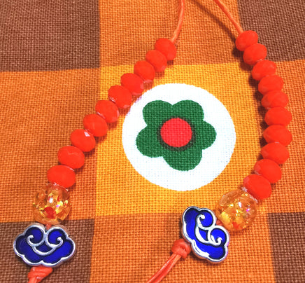 Chapelet Tibétain mala en agate bleue - Pour la pratique du Bouddha de médecine Sangye Menla. La Magie du Bouddha.