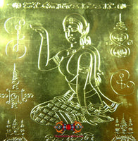 Cartes sacrées Yant de la déesse Thaï de fortune Mae Nang Kwak. La Magie du Bouddha.