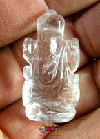 Amulettes népalaises en cristal du dieu éléphant Ganesh. La Magie du Bouddha.