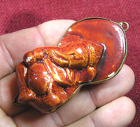 Pendentif Népalais de Ganesh en céramique rouge. La Magie du Bouddha.