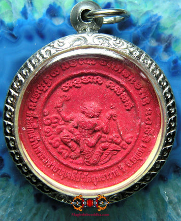 Amulette rouge de Ganesh et Hanuman - Vénérable LP Rak. La Magie du Bouddha.