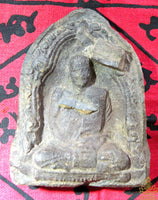 Tablette votive ancienne du Très Vénérable LP Khom du Wat Païrong Hua. La Magie du Bouddha.