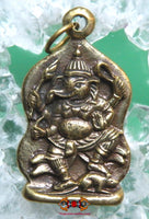 Médaille de Ganesh et Shiva Lingam - Vénérable Ajarn Khom. La Magie du Bouddha.