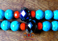 Chapelet Tibétain couleur turquoise - Pour la pratique du Bouddha de médecine Sangye Menla. La Magie du Bouddha.