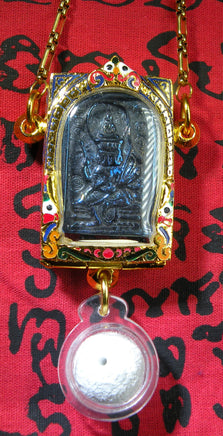 Collier Phra Phrom Alchimique et bille Look Aum Phong Jakapat - Wat Sakai. La Magie du Bouddha.