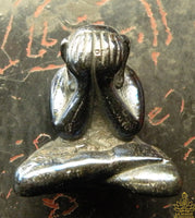 Grande amulette Phra Pidta en alliage Mekkapat bleu – Protection ésotérique par un Ajarn de la lignée de LP Nah La Magie du Bouddha.