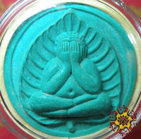 Amulette Thaï verte de Phra Pidta et Phra Pikanet. La Magie du Bouddha.