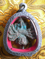 Amulette ancienne de Ganesh à 10 bras. La Magie du Bouddha.