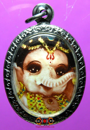 Belle amulette de Phra Pikanet Noi (bébé Ganesh) - Wat Khaek (Wat Sri Maha Mariamman). La Magie du Bouddha.