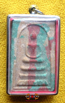 Grandes amulettes Phra Somdej multicolores anciennes. La Magie du Bouddha.