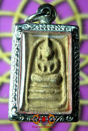 Petite amulette Phra Somdej (avec pierres reliques) - Très Vénérable LP Foo. La Magie du Bouddha.