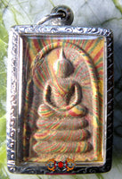 Amulette Phra Somdej multicolore ancienne. La Magie du Bouddha.