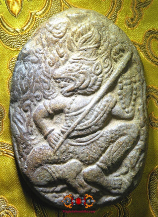 Tablette votive Lersi tatoueur à face de tigre. La Magie du Bouddha.