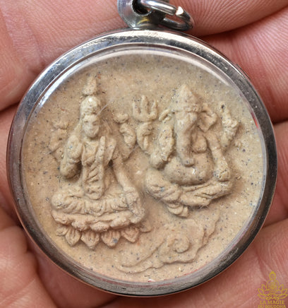 Amulette sacrée Shiva et Ganesh (édition spéciale 2017, Bangkok – 100 Maîtres) La Magie du Bouddha.