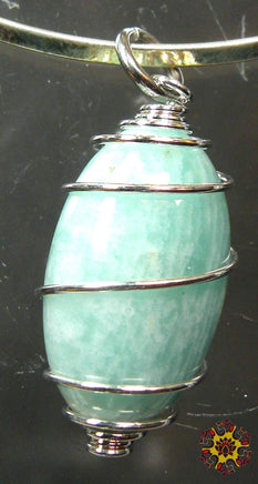 Collier Shiva Lingam en amazonite. La Magie du Bouddha.