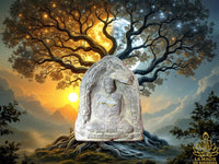 Tablette votive ancienne du Très Vénérable LP Khom du Wat Païrong Hua. La Magie du Bouddha.