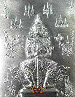 Carte yant en métal du démon gardien Tao Wessuwan - protection et fortune. La Magie du Bouddha.