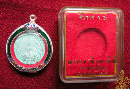 Amulette du Bouddha Phra Phuttha Chinarat (+ Roi Rama V) - Très Vénérable LP Pae. La Magie du Bouddha.