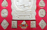 Collection de 19 amulettes Thaï - Vénérable LP Mahasawat. La Magie du Bouddha.