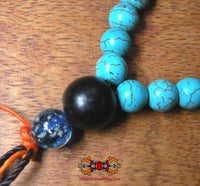 Chapelet Tibétain couleur turquoise - Pour la pratique du Bouddha de médecine Sangye Menla. La Magie du Bouddha.
