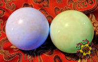 Boules de pierre sacrée Chinoise fluorescente Ye Ming Zhu - Vertes ou bleues. La Magie du Bouddha.