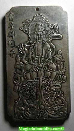 Plaque / pendentif Guan Yin - couleur argent vendor-unknown