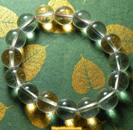 Mala de poignet / bracelet - perles en verre translucide. magiedubouddha