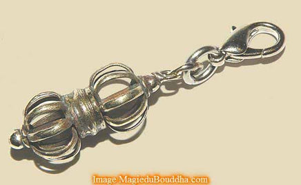 Clip dorje pour mala tibétain - compteur de mantra. La Magie du Bouddha.