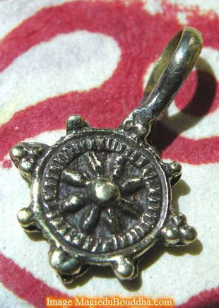 Pince compteur de mantra pour Mala Tibétain - Modèle "Dharmachakra". La Magie du Bouddha.