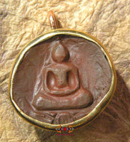 Amulettes Phra Somdej rondes en pierre-relique Hin Phratat. magiedubouddha