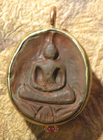 Amulettes Phra Somdej rondes en pierre-relique Hin Phratat. magiedubouddha