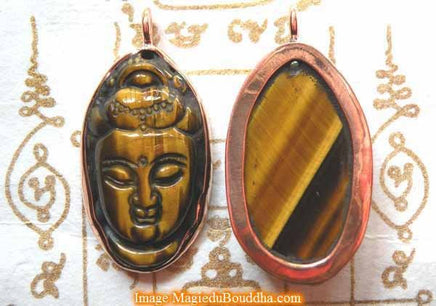 Visage de Guan Yin en oeil de tigre vendor-unknown