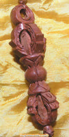 Collier / mala avec dorje en bois - protection pour voiture. magiedubouddha