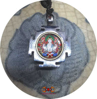Pendentif protecteur Tibétain de Chenrezi (avec Mani Rilbu) - Sa Sainteté le Dalai-Lama. La Magie du Bouddha.