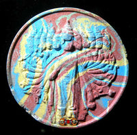 Grande amulette multicolore de Vishnou. magiedubouddha