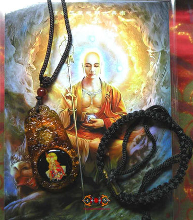 Amulette du Bouddha Ksitigarbha - Temple de Baisui Gong (temple de la longévité). La Magie du Bouddha.
